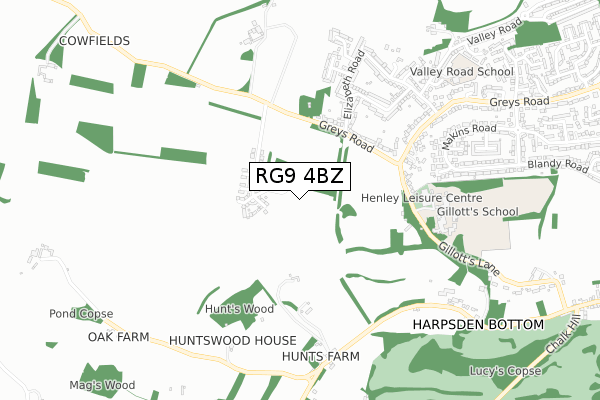 RG9 4BZ map - small scale - OS Open Zoomstack (Ordnance Survey) RG9 4BZ map - small scale - OS Open Zoomstack (Ordnance Survey)