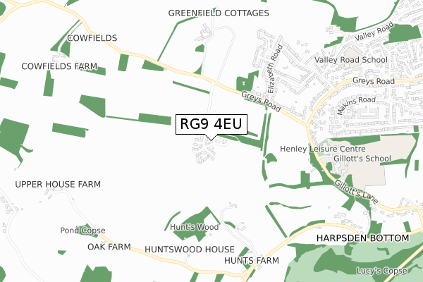 RG9 4EU map - small scale - OS Open Zoomstack (Ordnance Survey)