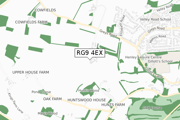 RG9 4EX map - small scale - OS Open Zoomstack (Ordnance Survey)