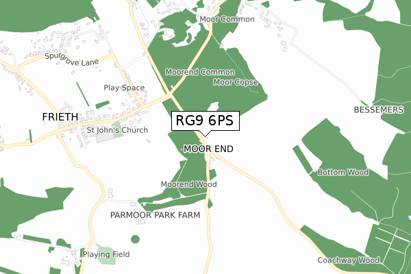 RG9 6PS map - small scale - OS Open Zoomstack (Ordnance Survey)