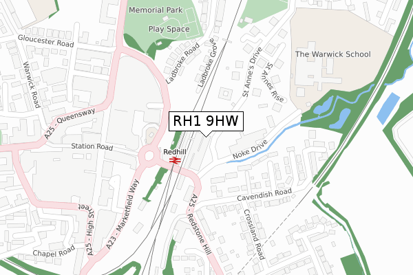 RH1 9HW map - large scale - OS Open Zoomstack (Ordnance Survey) RH1 9HW map - large scale - OS Open Zoomstack (Ordnance Survey)