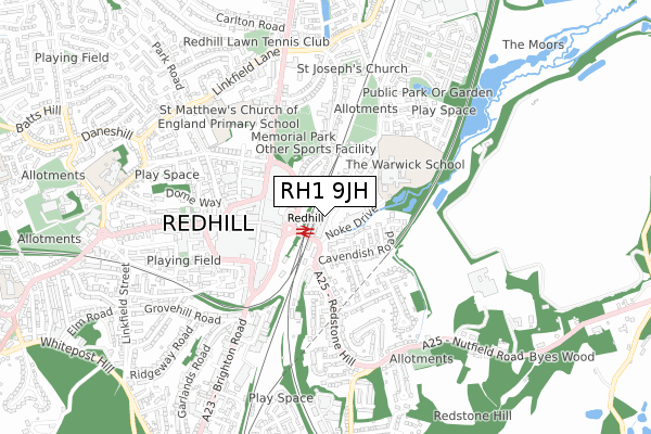 RH1 9JH map - small scale - OS Open Zoomstack (Ordnance Survey) RH1 9JH map - small scale - OS Open Zoomstack (Ordnance Survey)