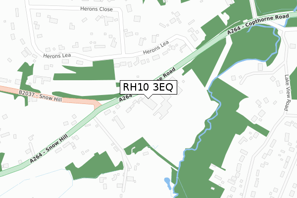 RH10 3EQ map - large scale - OS Open Zoomstack (Ordnance Survey)