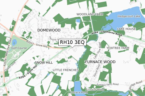 RH10 3EQ map - small scale - OS Open Zoomstack (Ordnance Survey)