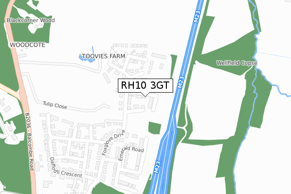 RH10 3GT map - large scale - OS Open Zoomstack (Ordnance Survey) RH10 3GT map - large scale - OS Open Zoomstack (Ordnance Survey)