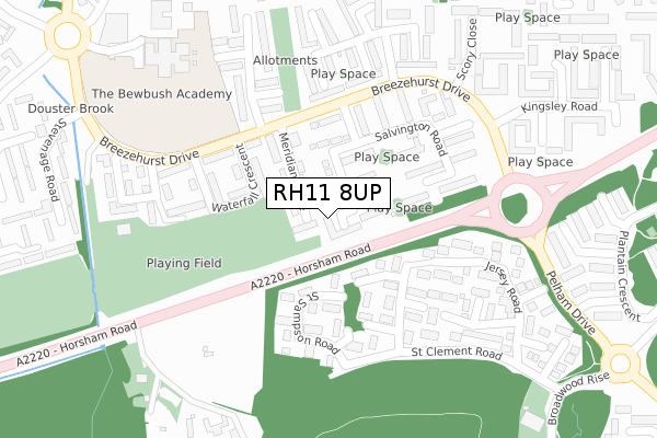 RH11 8UP map - large scale - OS Open Zoomstack (Ordnance Survey) RH11 8UP map - large scale - OS Open Zoomstack (Ordnance Survey)