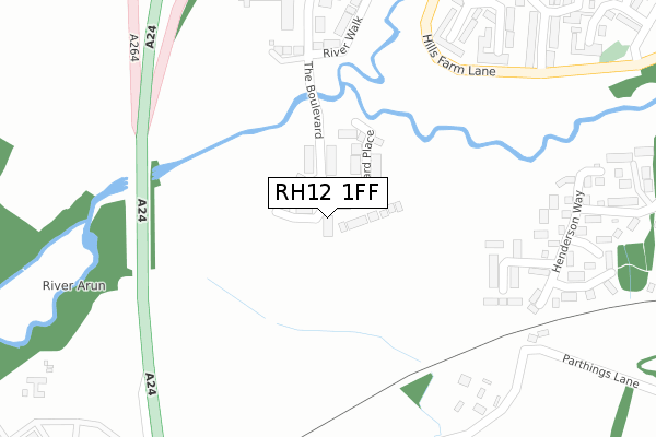 RH12 1FF map - large scale - OS Open Zoomstack (Ordnance Survey) RH12 1FF map - large scale - OS Open Zoomstack (Ordnance Survey)