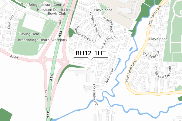 RH12 1HT map - large scale - OS Open Zoomstack (Ordnance Survey) RH12 1HT map - large scale - OS Open Zoomstack (Ordnance Survey)