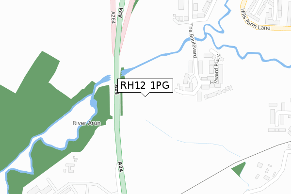 RH12 1PG map - large scale - OS Open Zoomstack (Ordnance Survey) RH12 1PG map - large scale - OS Open Zoomstack (Ordnance Survey)