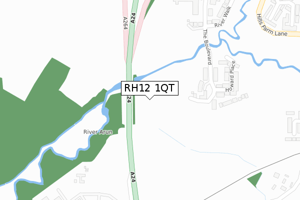 RH12 1QT map - large scale - OS Open Zoomstack (Ordnance Survey) RH12 1QT map - large scale - OS Open Zoomstack (Ordnance Survey)