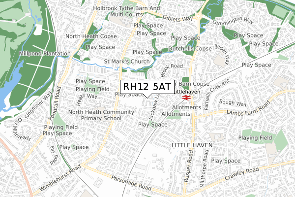 RH12 5AT map - small scale - OS Open Zoomstack (Ordnance Survey) RH12 5AT map - small scale - OS Open Zoomstack (Ordnance Survey)