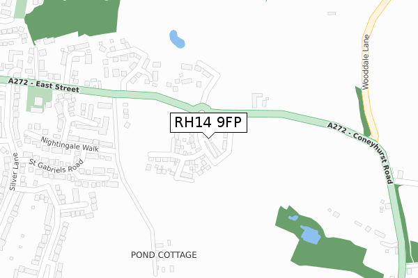 RH14 9FP map - large scale - OS Open Zoomstack (Ordnance Survey)