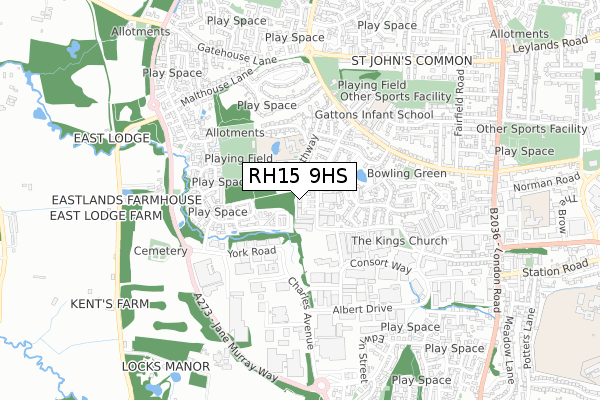 RH15 9HS map - small scale - OS Open Zoomstack (Ordnance Survey)