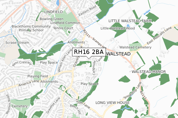 RH16 2BA map - small scale - OS Open Zoomstack (Ordnance Survey) RH16 2BA map - small scale - OS Open Zoomstack (Ordnance Survey)