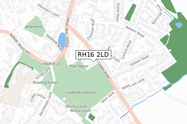 RH16 2LD map - large scale - OS Open Zoomstack (Ordnance Survey)