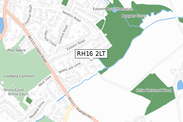 RH16 2LT map - large scale - OS Open Zoomstack (Ordnance Survey)