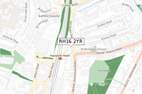 RH16 2YR map - large scale - OS Open Zoomstack (Ordnance Survey) RH16 2YR map - large scale - OS Open Zoomstack (Ordnance Survey)