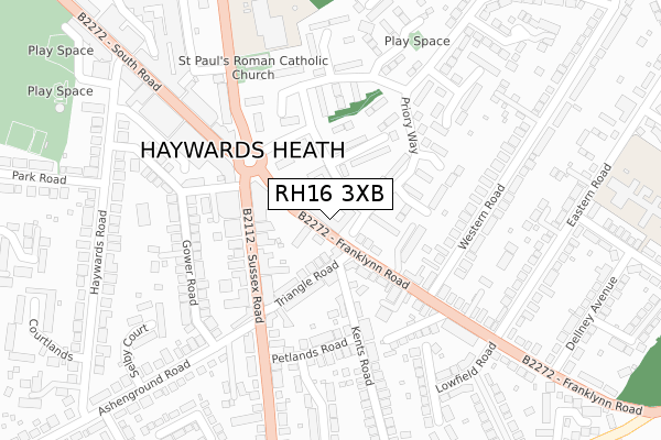 RH16 3XB map - large scale - OS Open Zoomstack (Ordnance Survey)