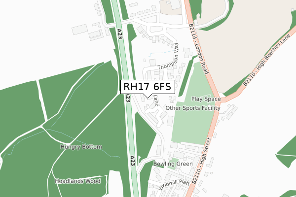RH17 6FS map - large scale - OS Open Zoomstack (Ordnance Survey) RH17 6FS map - large scale - OS Open Zoomstack (Ordnance Survey)