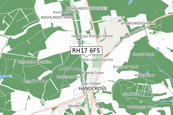 RH17 6FS map - small scale - OS Open Zoomstack (Ordnance Survey) RH17 6FS map - small scale - OS Open Zoomstack (Ordnance Survey)