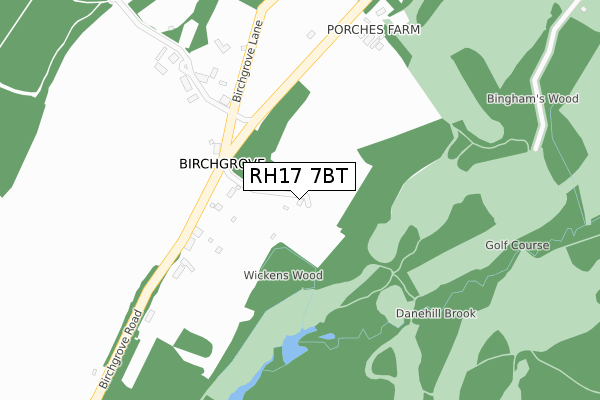 RH17 7BT map - large scale - OS Open Zoomstack (Ordnance Survey)