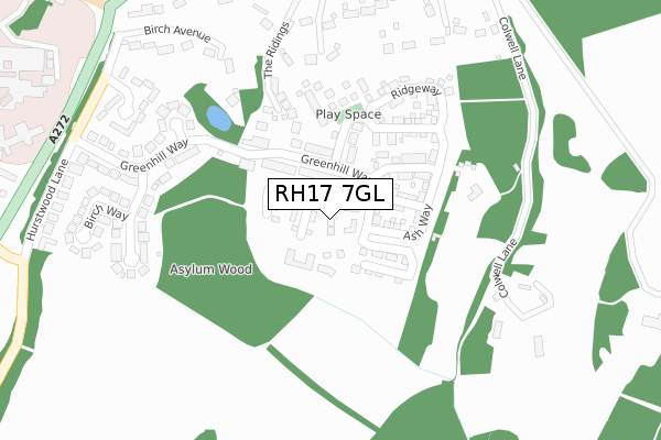 RH17 7GL map - large scale - OS Open Zoomstack (Ordnance Survey)