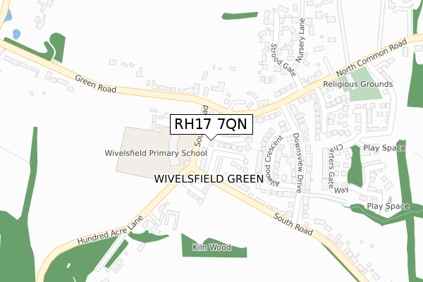 RH17 7QN map - large scale - OS Open Zoomstack (Ordnance Survey)