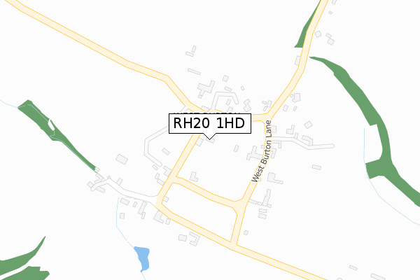 RH20 1HD map - large scale - OS Open Zoomstack (Ordnance Survey)