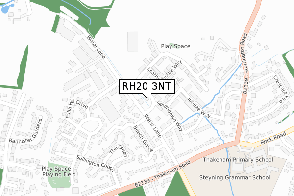 RH20 3NT map - large scale - OS Open Zoomstack (Ordnance Survey)
