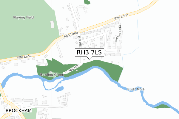 RH3 7LS map - large scale - OS Open Zoomstack (Ordnance Survey)