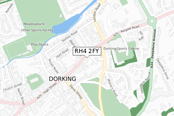 RH4 2FY map - large scale - OS Open Zoomstack (Ordnance Survey)