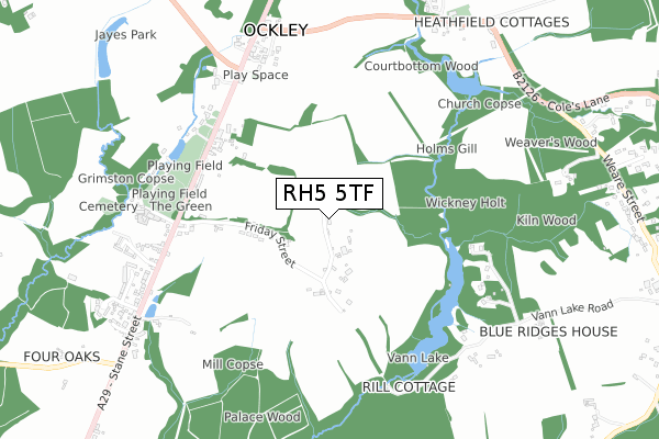 RH5 5TF map - small scale - OS Open Zoomstack (Ordnance Survey)