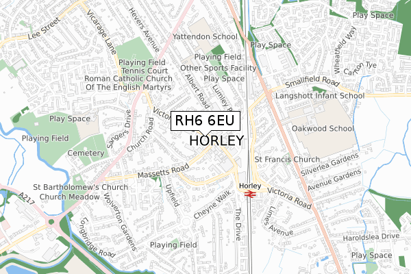 RH6 6EU map - small scale - OS Open Zoomstack (Ordnance Survey) RH6 6EU map - small scale - OS Open Zoomstack (Ordnance Survey)