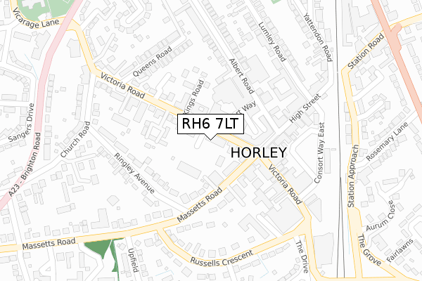 RH6 7LT map - large scale - OS Open Zoomstack (Ordnance Survey) RH6 7LT map - large scale - OS Open Zoomstack (Ordnance Survey)