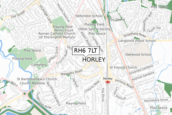 RH6 7LT map - small scale - OS Open Zoomstack (Ordnance Survey) RH6 7LT map - small scale - OS Open Zoomstack (Ordnance Survey)