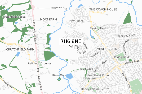 RH6 8NE map - small scale - OS Open Zoomstack (Ordnance Survey) RH6 8NE map - small scale - OS Open Zoomstack (Ordnance Survey)