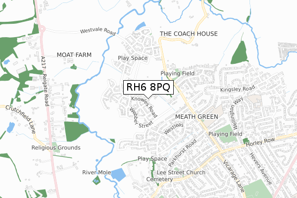 RH6 8PQ map - small scale - OS Open Zoomstack (Ordnance Survey) RH6 8PQ map - small scale - OS Open Zoomstack (Ordnance Survey)