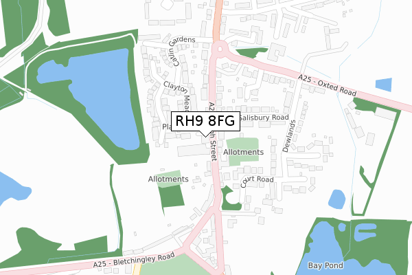 RH9 8FG map - large scale - OS Open Zoomstack (Ordnance Survey) RH9 8FG map - large scale - OS Open Zoomstack (Ordnance Survey)