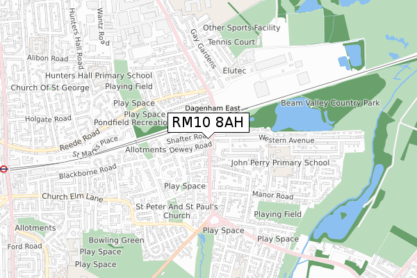 RM10 8AH map - small scale - OS Open Zoomstack (Ordnance Survey) RM10 8AH map - small scale - OS Open Zoomstack (Ordnance Survey)