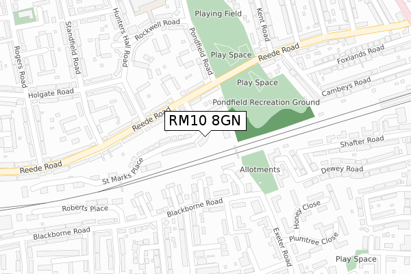 RM10 8GN map - large scale - OS Open Zoomstack (Ordnance Survey) RM10 8GN map - large scale - OS Open Zoomstack (Ordnance Survey)