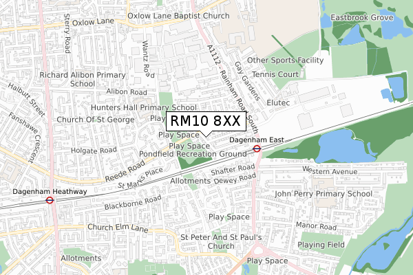 RM10 8XX map - small scale - OS Open Zoomstack (Ordnance Survey) RM10 8XX map - small scale - OS Open Zoomstack (Ordnance Survey)
