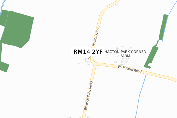 RM14 2YF map - large scale - OS Open Zoomstack (Ordnance Survey) RM14 2YF map - large scale - OS Open Zoomstack (Ordnance Survey)