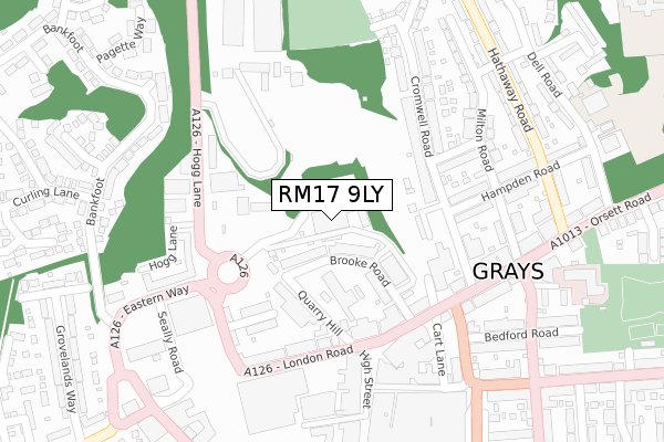 RM17 9LY map - large scale - OS Open Zoomstack (Ordnance Survey) RM17 9LY map - large scale - OS Open Zoomstack (Ordnance Survey)