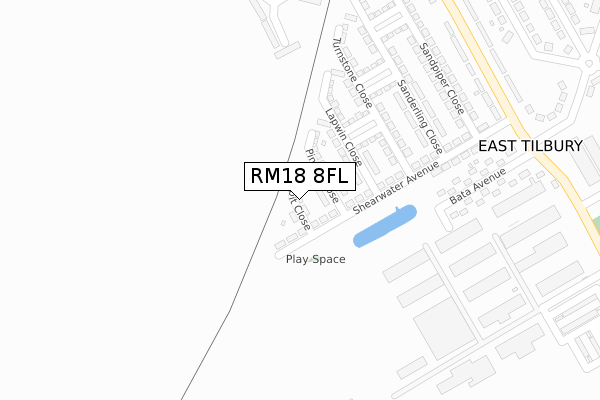 RM18 8FL map - large scale - OS Open Zoomstack (Ordnance Survey) RM18 8FL map - large scale - OS Open Zoomstack (Ordnance Survey)