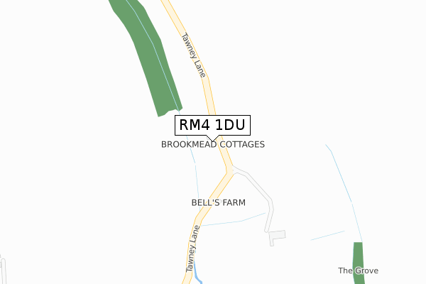 RM4 1DU map - large scale - OS Open Zoomstack (Ordnance Survey)