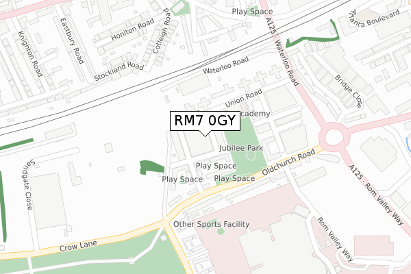 RM7 0GY map - large scale - OS Open Zoomstack (Ordnance Survey) RM7 0GY map - large scale - OS Open Zoomstack (Ordnance Survey)