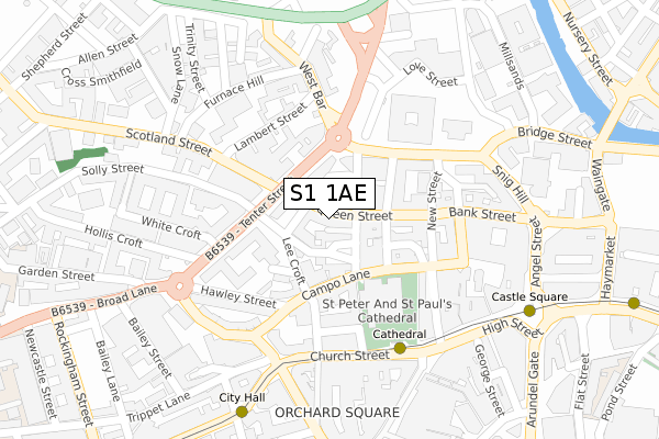 S1 1AE map - large scale - OS Open Zoomstack (Ordnance Survey) S1 1AE map - large scale - OS Open Zoomstack (Ordnance Survey)