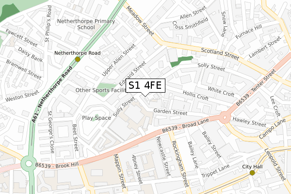 S1 4FE map - large scale - OS Open Zoomstack (Ordnance Survey) S1 4FE map - large scale - OS Open Zoomstack (Ordnance Survey)