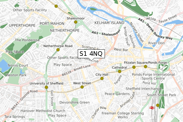 S1 4NQ map - small scale - OS Open Zoomstack (Ordnance Survey) S1 4NQ map - small scale - OS Open Zoomstack (Ordnance Survey)