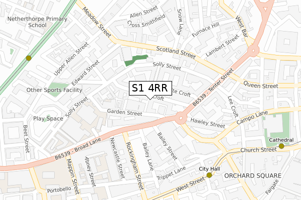 S1 4RR map - large scale - OS Open Zoomstack (Ordnance Survey) S1 4RR map - large scale - OS Open Zoomstack (Ordnance Survey)